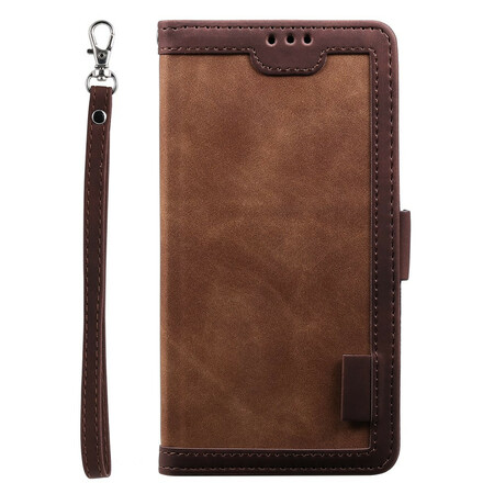 Capa Samsung Galaxy S10 Lite Capa de dois tons de Couro Contornos Reforçados