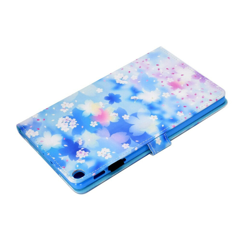 Capa Samsung Galaxy Tab S5e para flores de aguarela