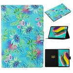 Samsung Galaxy Tab S5e Case Flowers e Folhas