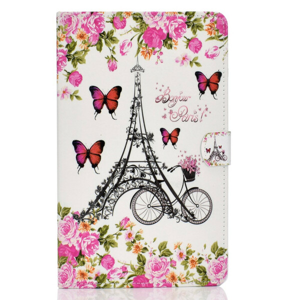 Samsung Galaxy Tab A 10.1 (2019) Capa de Bicicleta Torre Eiffel