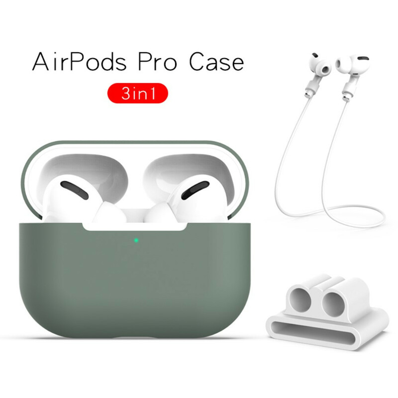 Capa de silicone AirPods Pro com cordÃ£o de auriculares