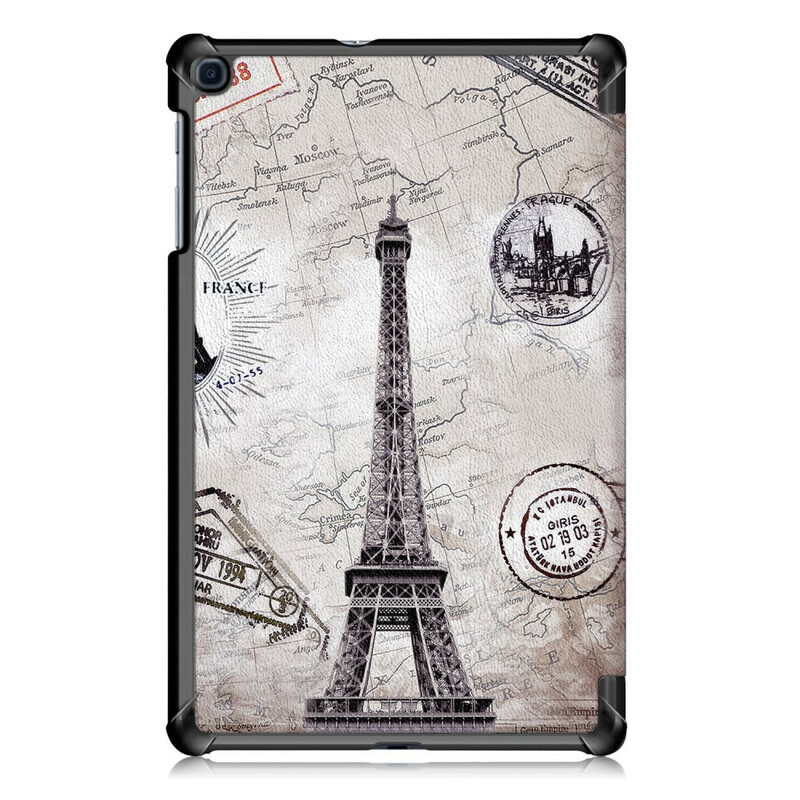 Capa inteligente Samsung Galaxy Tab A 10 (2019) Reforçada Torre Eiffel Retro
