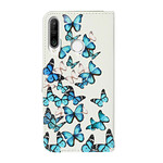 Capa Flip Huawei Y6p Myriad of Butterflies