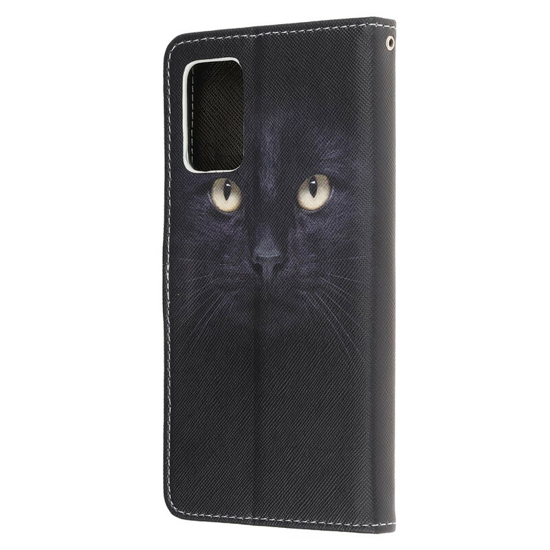 Samsung Galaxy Note 20 Capa de cinta preta para os olhos de gato