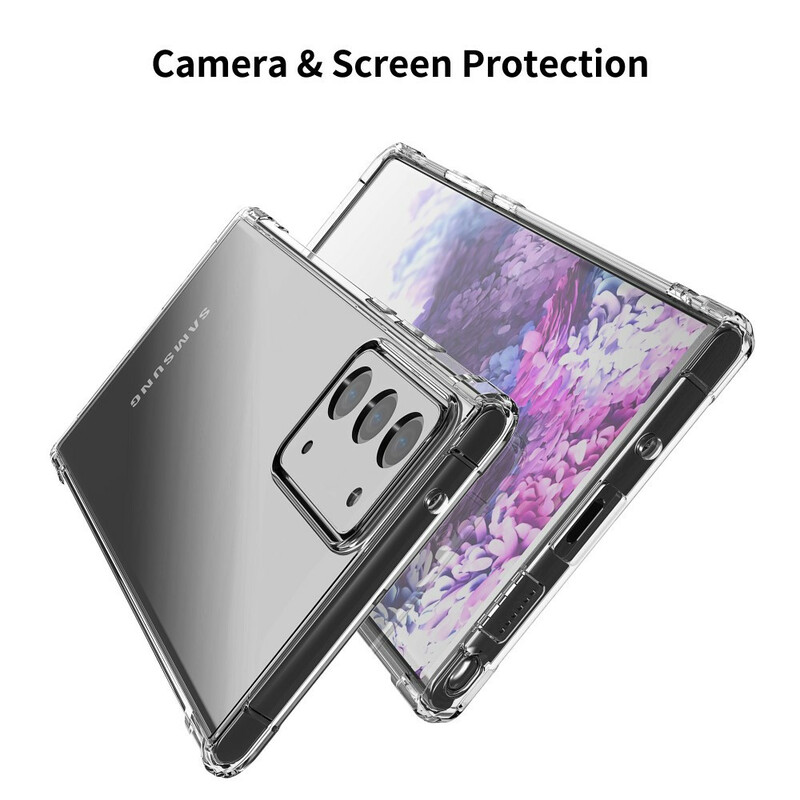 Samsung Galaxy Note 20 Capa Transparente LEEU Almofadas PelÃ­cula pelÃ­cula pelÃ­cula protectoraaaas
