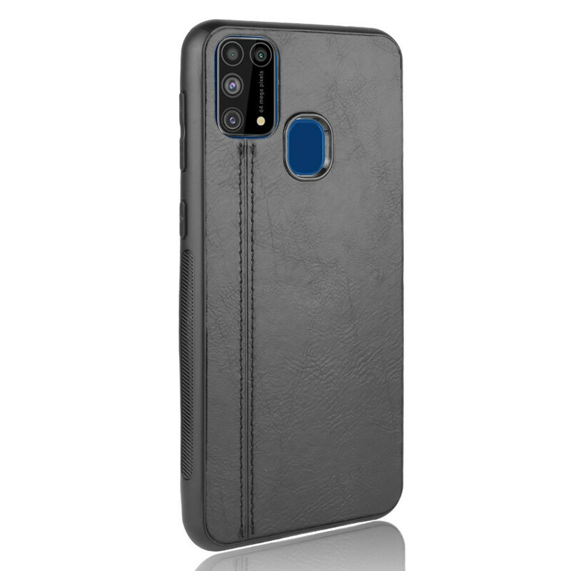 Samsung Galaxy M31 Case Leather Seam Efeito Couro