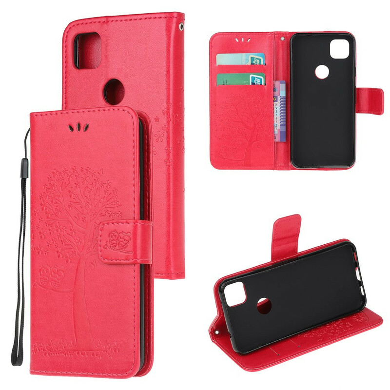 Google Pixel 4a Tree & Owl Strap Case