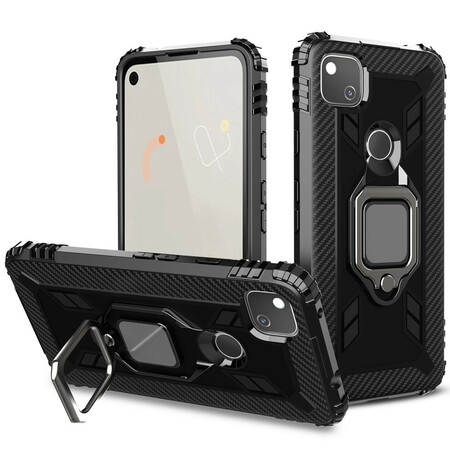 Google Pixel 4a Anel e capa de fibra de carbono