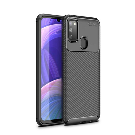 Samsung Galaxy M21 Soft Shell Fibra de Carbono Textura