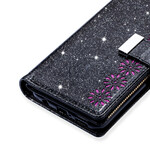 Samsung Galaxy Note 20 Capa Ultra Glitter Capa com fecho de correr