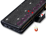 Samsung Galaxy Note 20 Capa Ultra Glitter Capa com fecho de correr