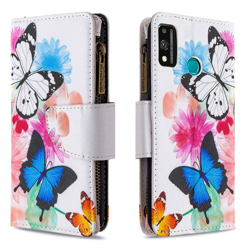 Honor 9X Lite Zipped Pocket Butterflies