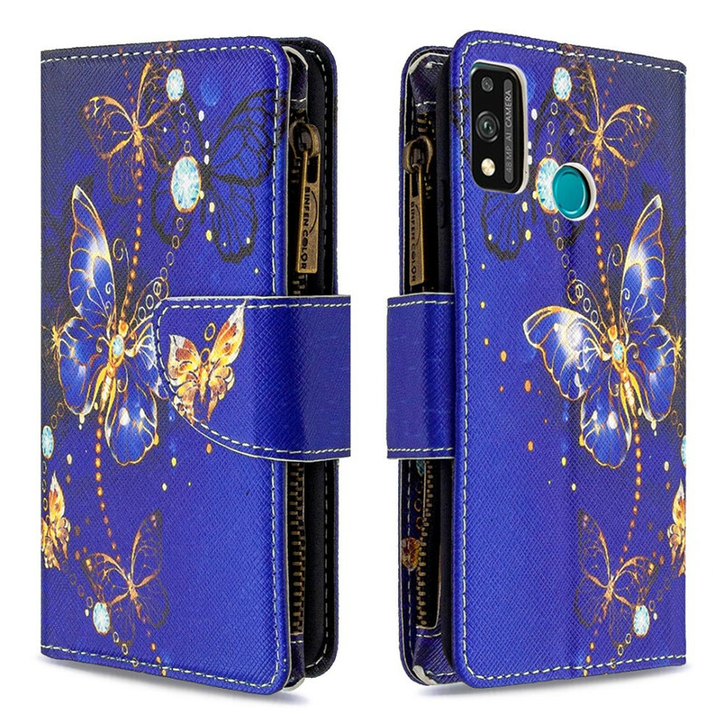 Honor 9X Lite Zipped Pocket Butterflies