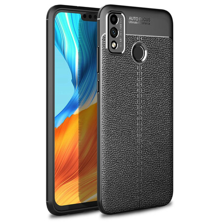 Honor 9X Lite Case Lychee Efeito Lychee Linha Dupla