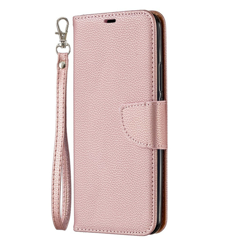 Xiaomi Redmi 9 Litchi Aba oblíqua da capa