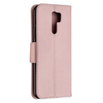 Xiaomi Redmi 9 Litchi Aba oblíqua da capa
