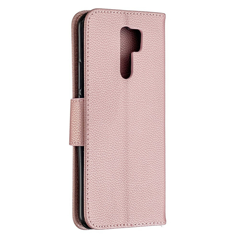 Xiaomi Redmi 9 Litchi Aba oblíqua da capa