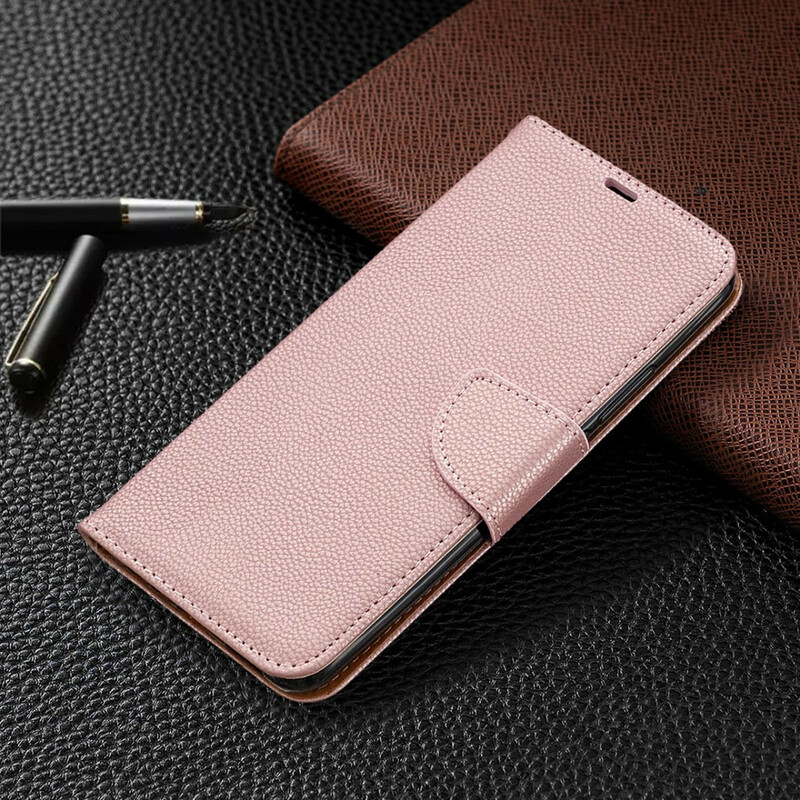 Xiaomi Redmi 9 Litchi Aba oblíqua da capa