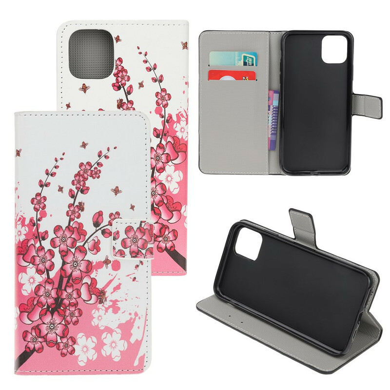 Capa para iPhone 12 Flores Tropicais Capa para iPhone 12 Flores Tropicais
