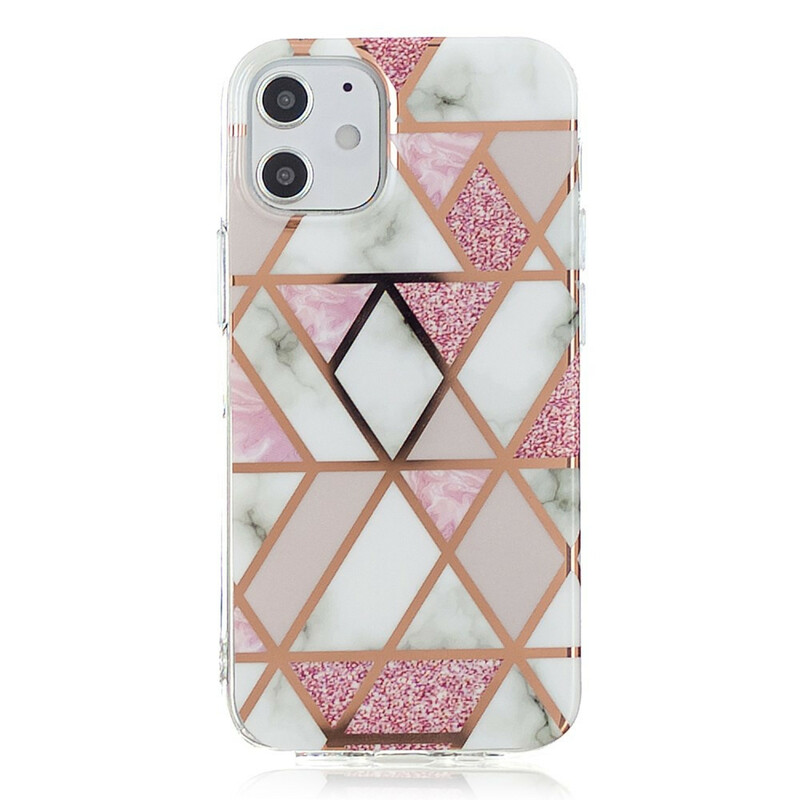 Capa iPhone 12 Marble Geometry Colorido 2