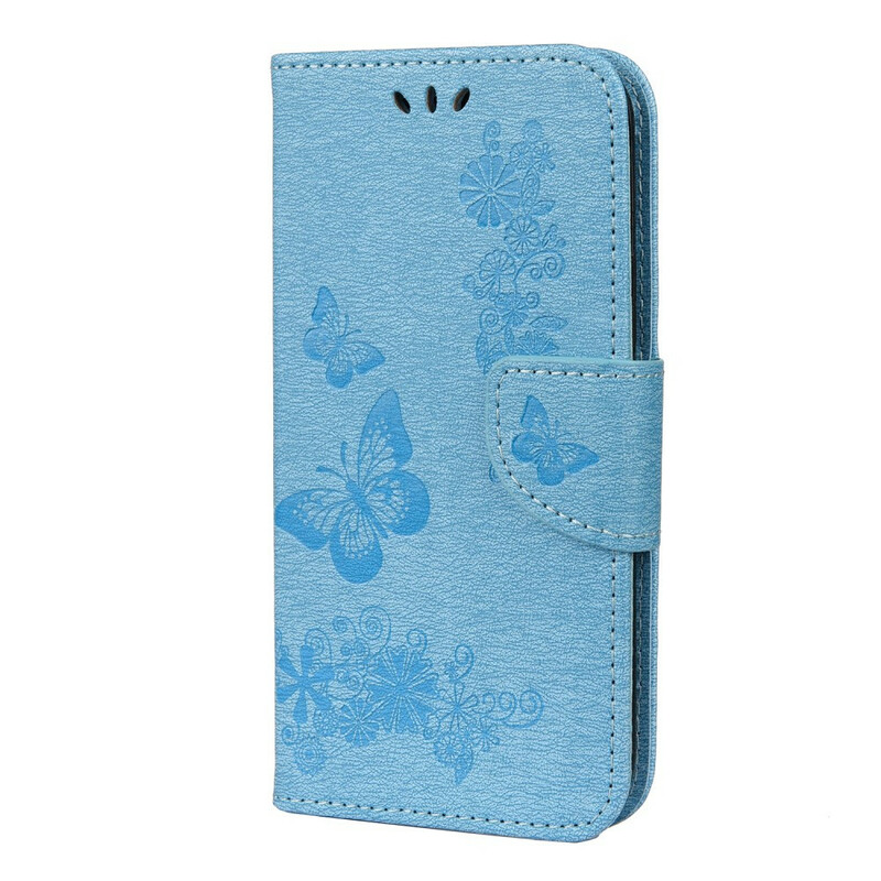Esplêndida capa para iPhone 12 Butterflies com Lanyard