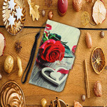 Housse Xiaomi Redmi 9A Rose Romantique à Lanière