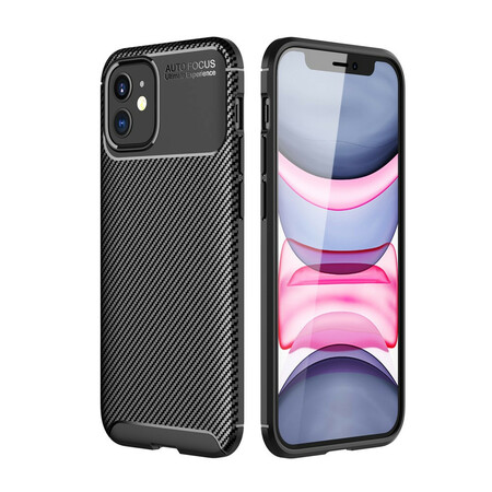 iPhone 12 Capa flexível de fibra de carbono