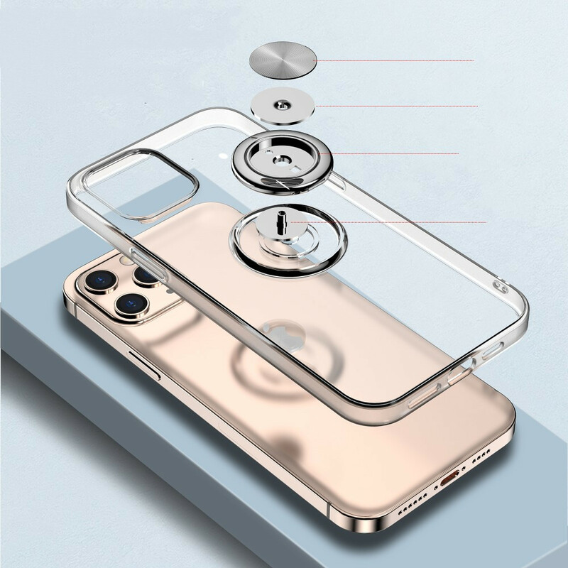 iPhone 12 Capa transparente com anel de suporte