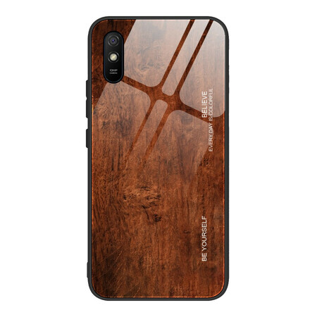 Xiaomi Redmi 9S Capa de vidro temperado Design de madeira