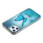 Case iPhone 12 Pro Max Butterfly Blue Fluorescent