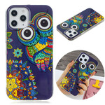 Capa iPhone 12 Pro Max Owl Mandala Fluorescente