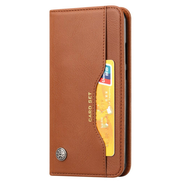 Capa Flip Cover Huawei P40 Lite E / Y7p Capa de cartão em pele