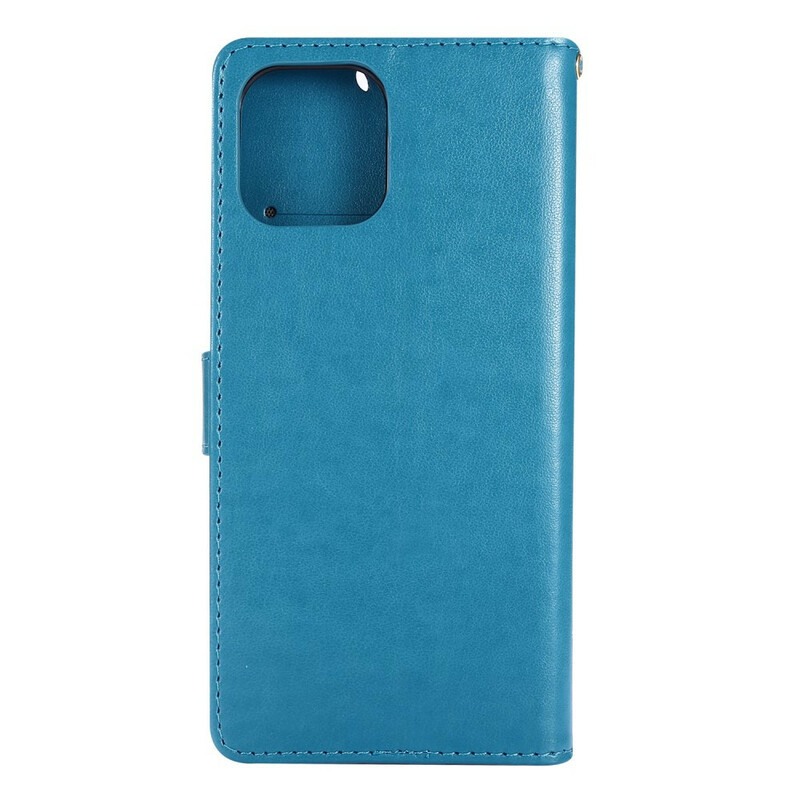 Case iPhone 12 Pro Max Butterflies e Flowers Lanyard