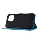 Case iPhone 12 Pro Max Butterflies e Flowers Lanyard