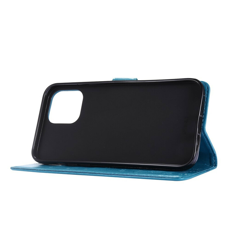 Case iPhone 12 Pro Max Butterflies e Flowers Lanyard