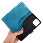 Case iPhone 12 Pro Max Butterflies e Flowers Lanyard