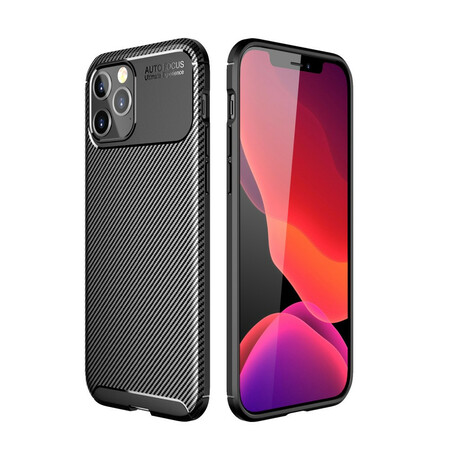 Capa de textura de fibra de carbono flexível iPhone 12 Pro Max