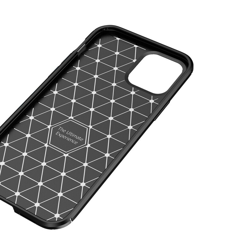 Capa de textura de fibra de carbono flexível iPhone 12 Pro Max