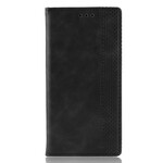 Capa Flip Cover iPhone 12 Pro Max Leather Effect Vintage Stylish