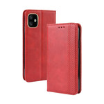Capa Flip Cover iPhone 12 Pro Max Leather Effect Vintage Stylish
