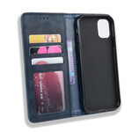 Capa Flip Cover iPhone 12 Pro Max Leather Effect Vintage Stylish