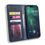 Capa Flip Cover iPhone 12 Pro Max Leather Effect Vintage Stylish