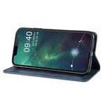 Capa Flip Cover iPhone 12 Pro Max Leather Effect Vintage Stylish