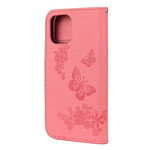 Capa para iPhone 12 Pro Max Splendid Butterflies with Strap
