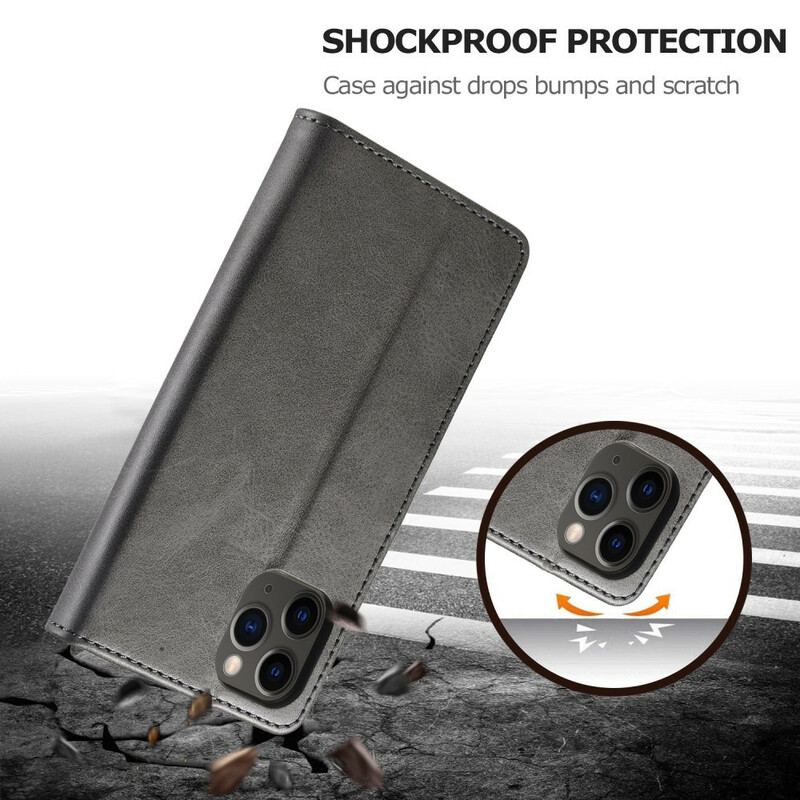 Capa para iPhone 12 Pro Max LC.IMEEKE Efeito Couro