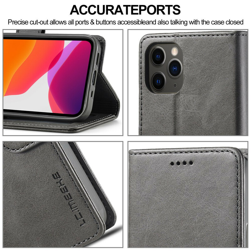 Capa para iPhone 12 Pro Max LC.IMEEKE Efeito Couro