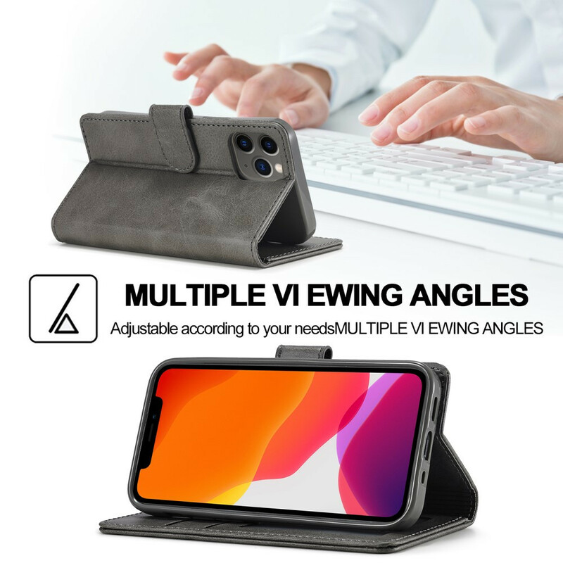 Capa para iPhone 12 Pro Max LC.IMEEKE Efeito Couro