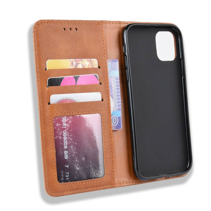 Capa Viragem iPhone 12 Max / 12 Pro Leather Effect Vintage Stylish