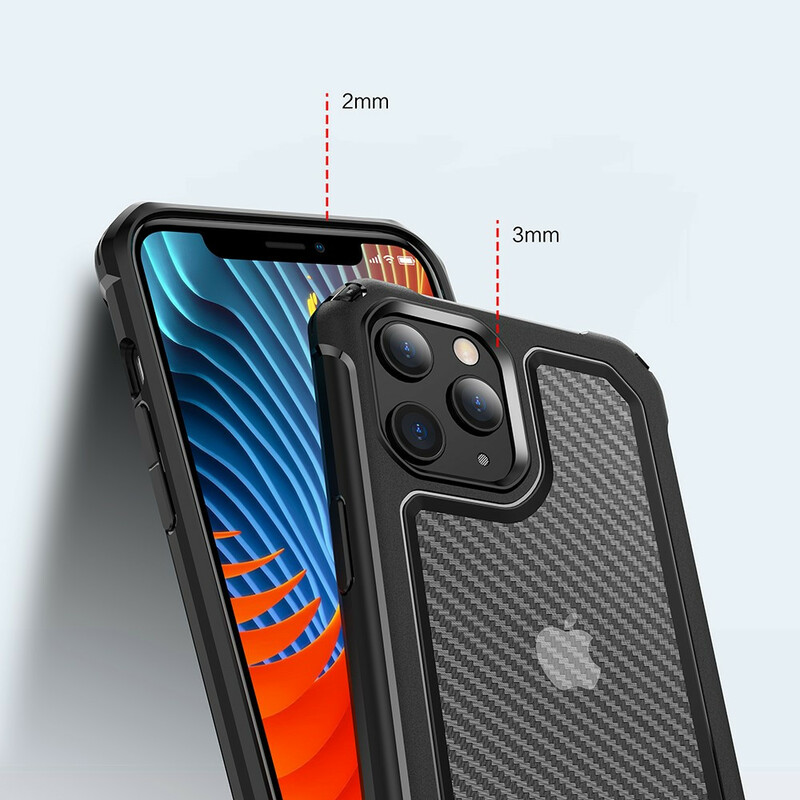 iPhone 12 Max / 12 Pro Clear Carbon Fiber Texture Case