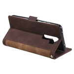 Xaiomi Redmi 9 Capa de Couro de dois tons Contorno Reforçado